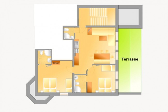 Skizze vom Appartement B